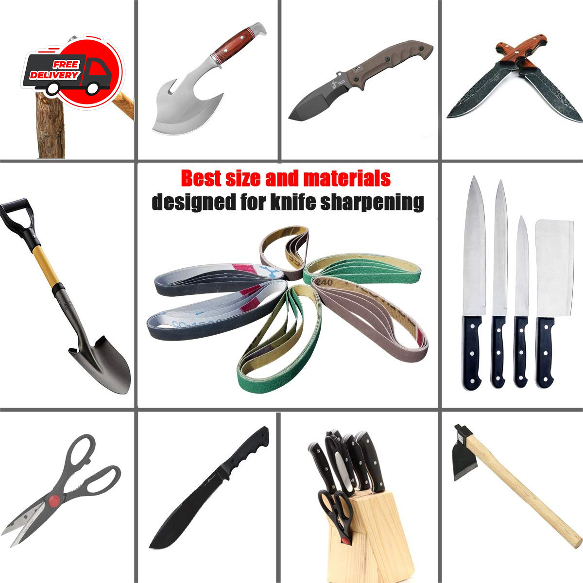 24 Pcs 1/2″ x 12″ Replacement Belts for Work Sharp Knife Sharpener