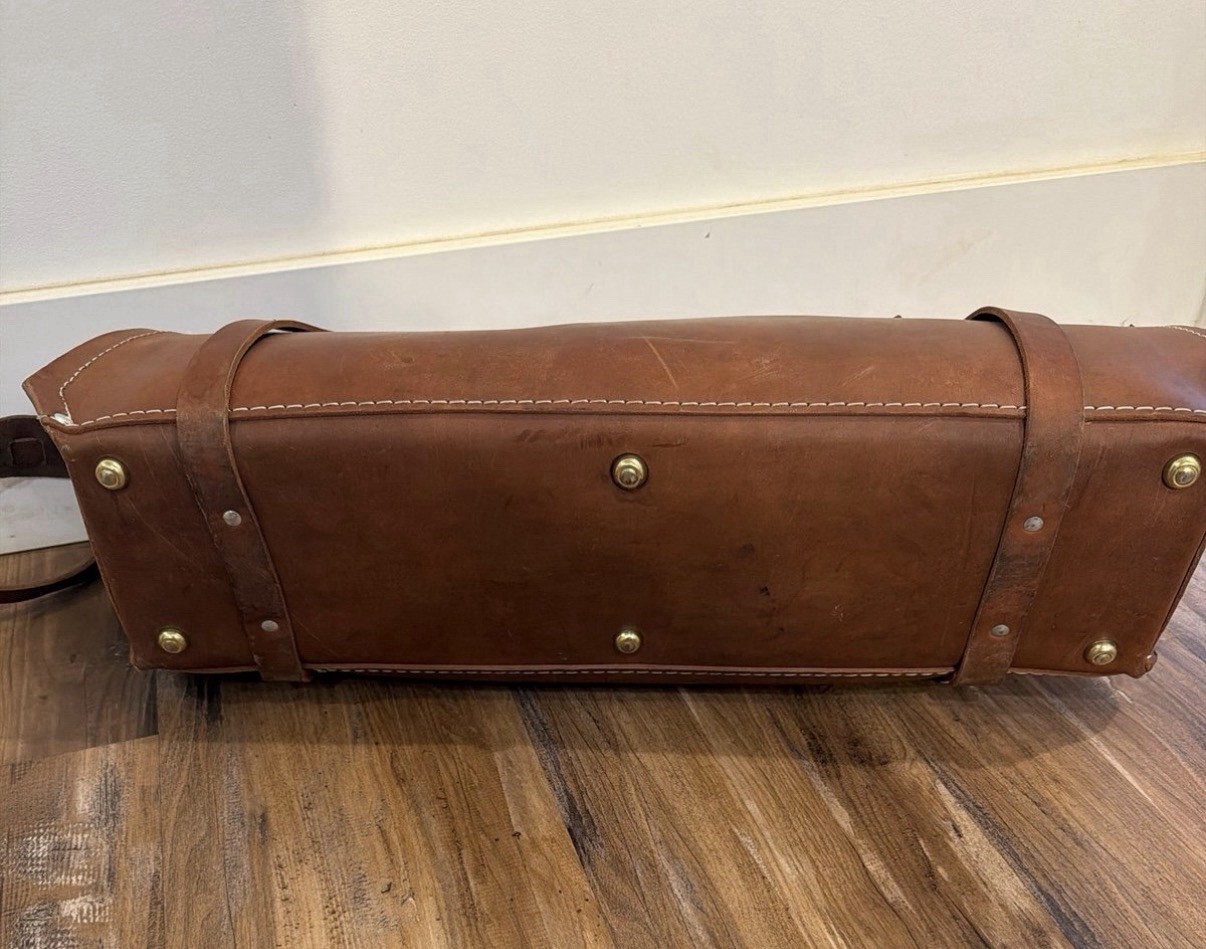 Klein Tools 5108-24 General Purpose Brown Leather Tool Bag with Shoulder Strap