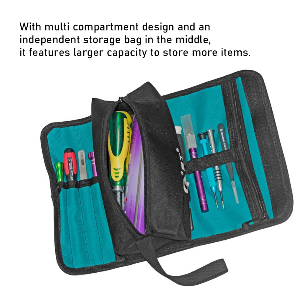 1-PENGGONG Tool Bag Wear-resistant Storage For Maintenance Tool Black & Green