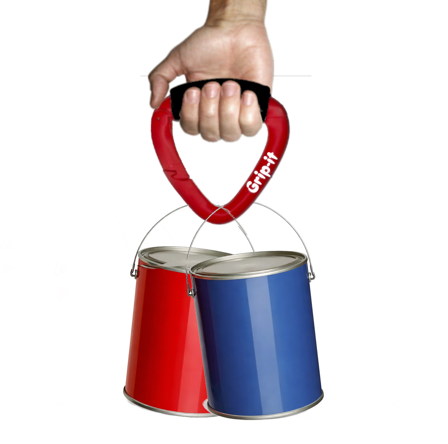 Grip-it Paint Can Carrier Handle Heavy Duty Ergonomic Bucket Holder 100 lb