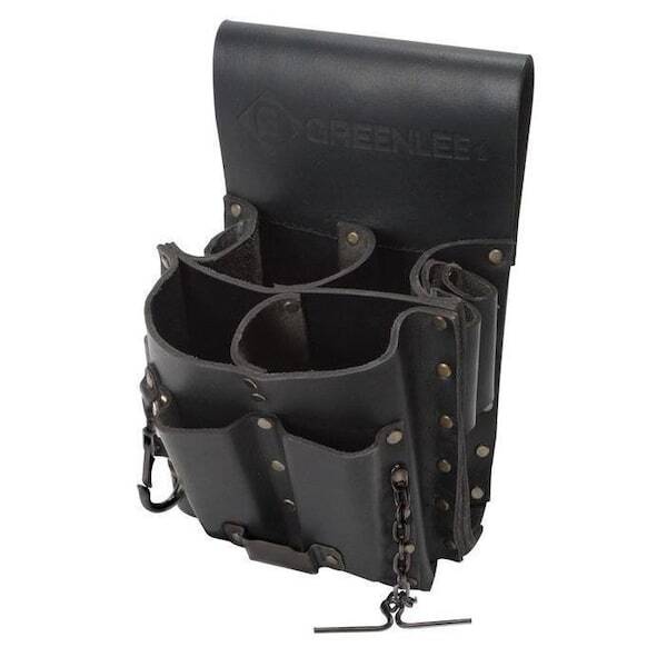 Greenlee Black Leather 8 Pockets, 0258-11