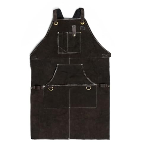 Work Apron – Heavy Duty Woodworking Apron for Men with Tool M to XXL Brown