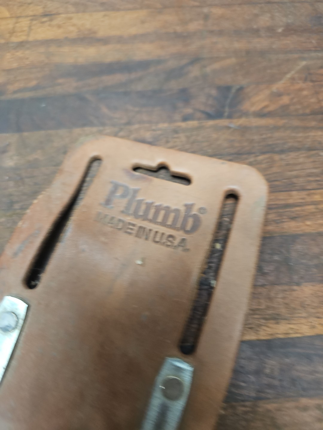 A50- Plumb USA Genuine Leather Hammer Holder With Steel Loop For Tool Belt