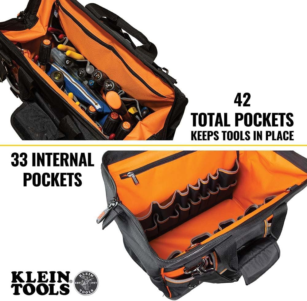 55469 Tradesman Pro Wide-Open Tool Bag Made of 1680 Ballistic Weave with Molded