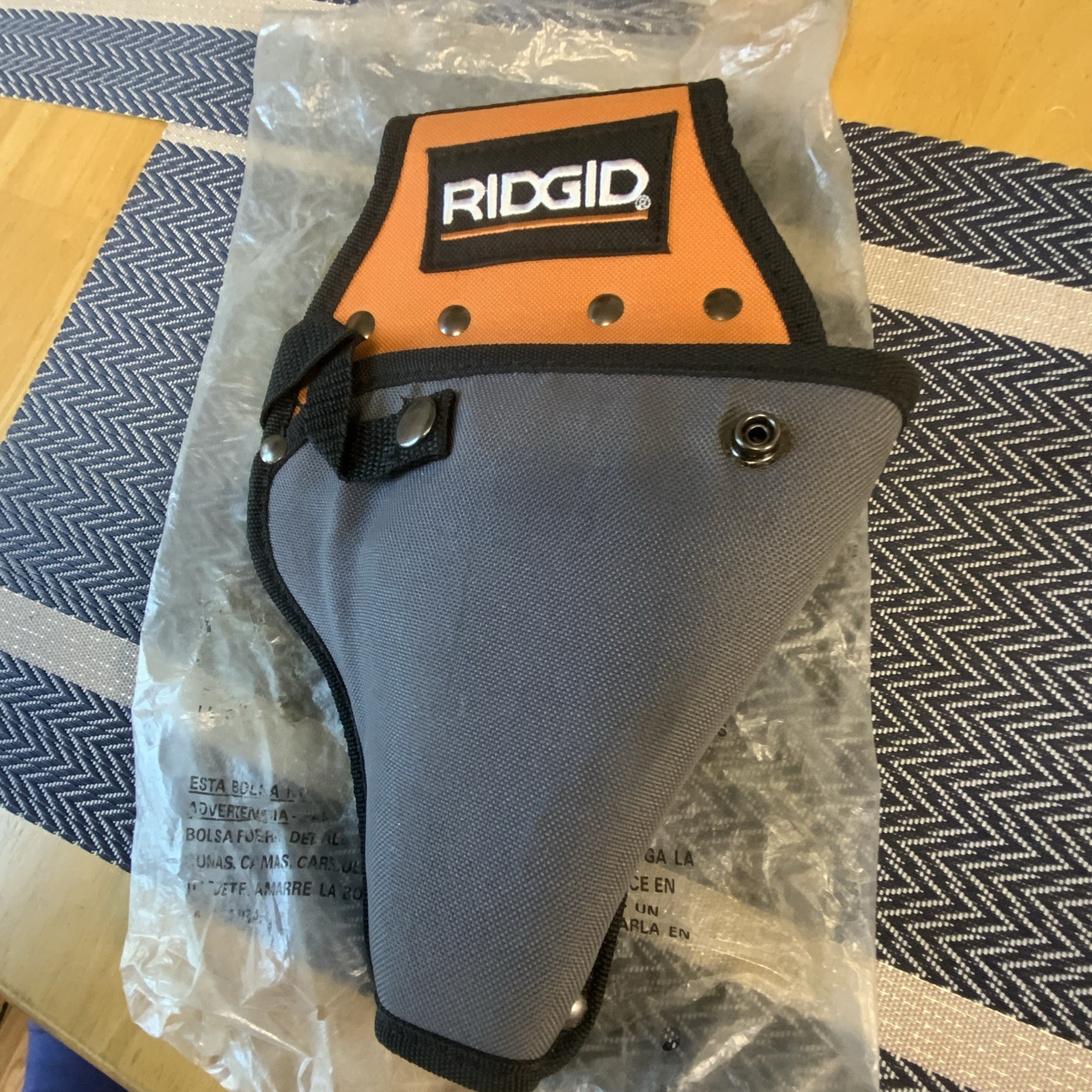 RIDGID Fabric Tool Holster Pouch Belt Clip Holder Orange Gray Black