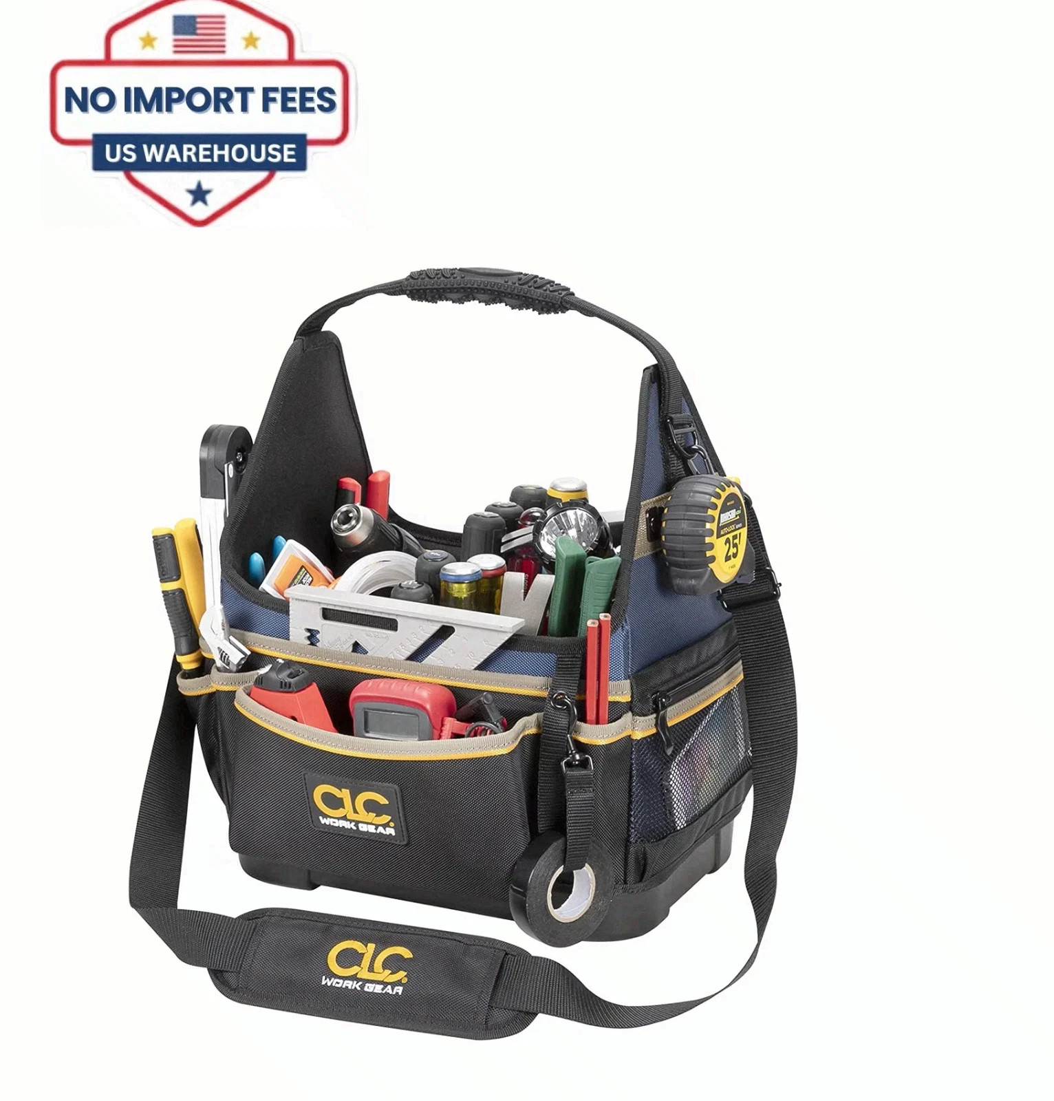 CLC Custom Leathercraft PB1531 13″ Molded Base Electrical/HVAC Tool Carrier Bag