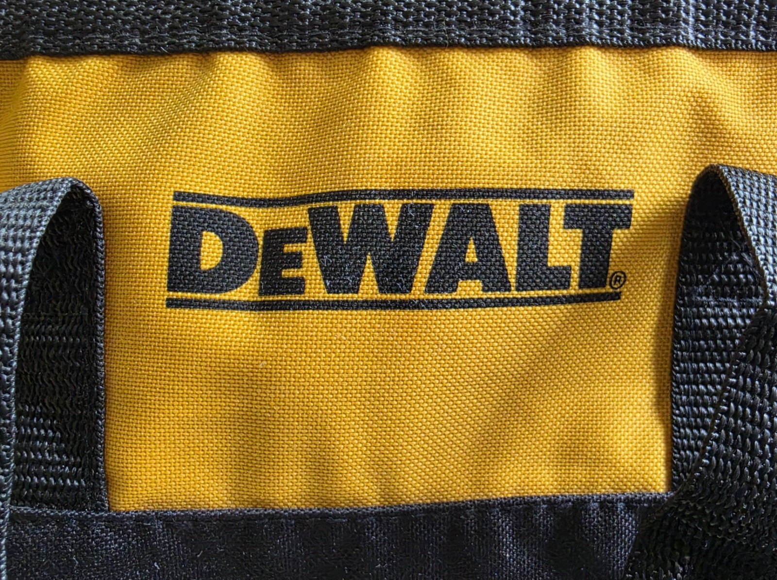 DeWALT Small Canvas Tool Bag – Black & Yellow – Excellent Condition