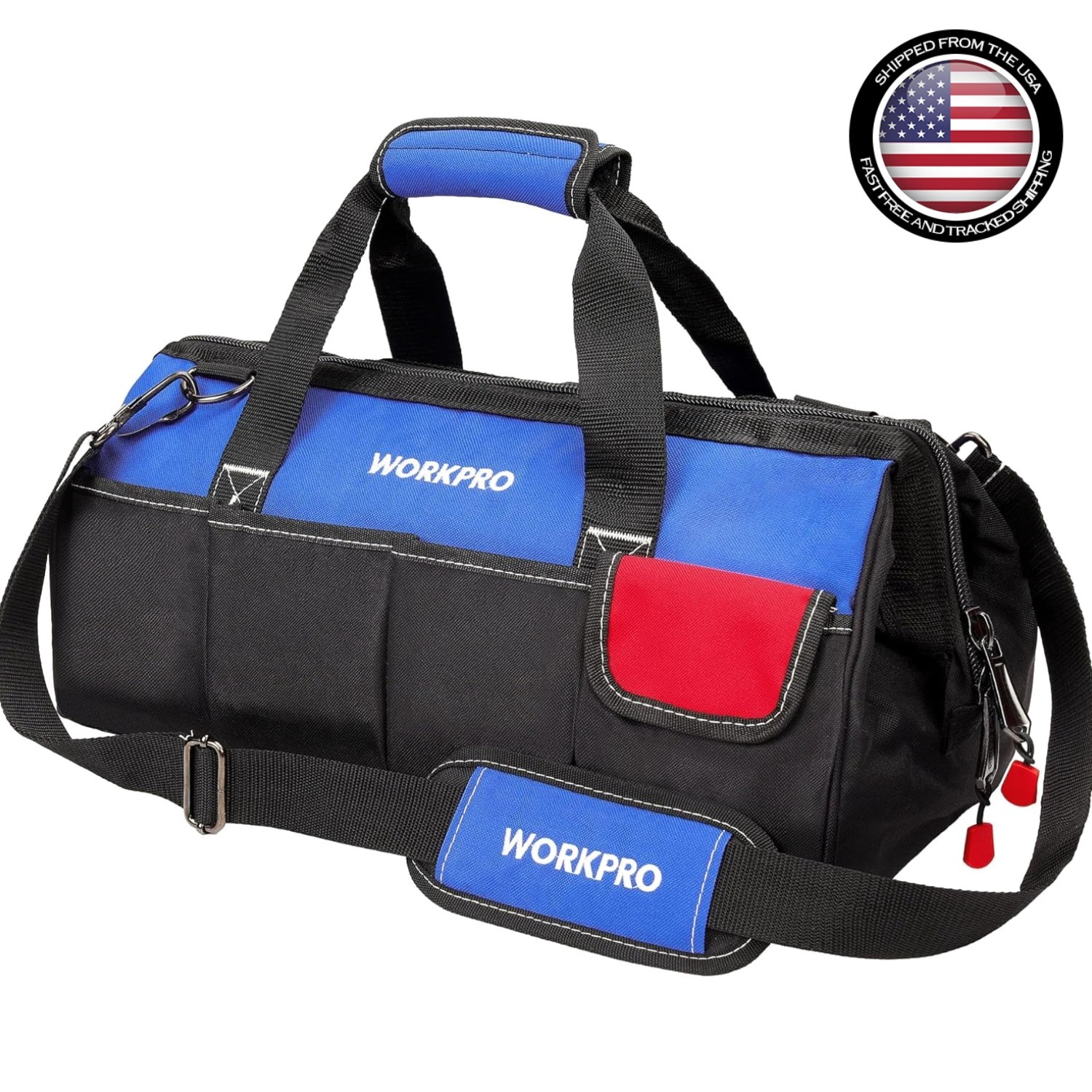 18-inch Sturdy Canvas Tool Bag with Adjustable Strap for Easy Access