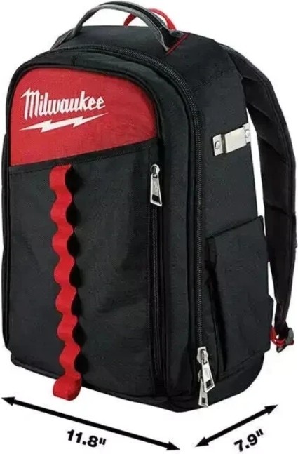 Milwaukee 48-22-8202 22-Pocket Low-Profile Backpack w/ Padded electronics sleeve