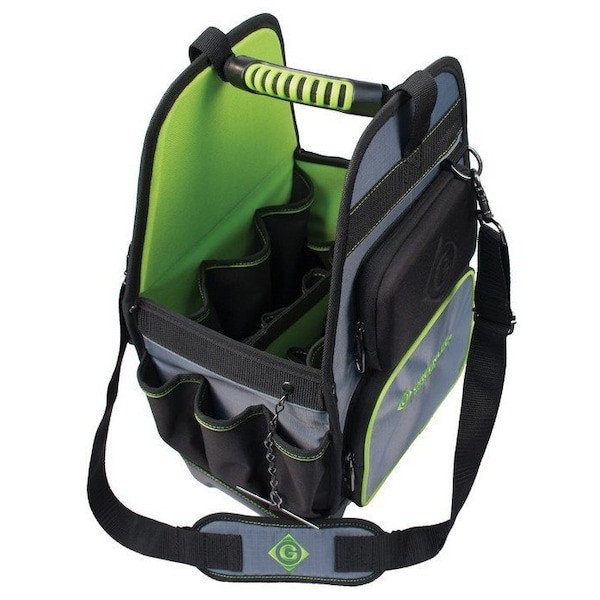 Greenlee 0158-29 Tool Bag, Polyester, Black, 32 Pockets