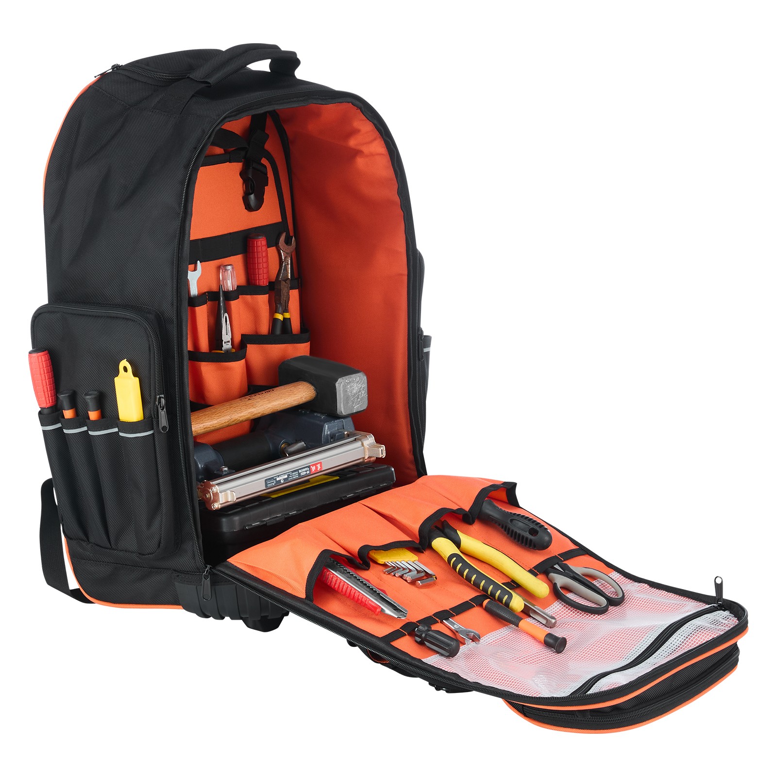 VEVOR Rolling Tool Backpack 72 Pockets Heavy Duty Roller Tool Bag on Wheels