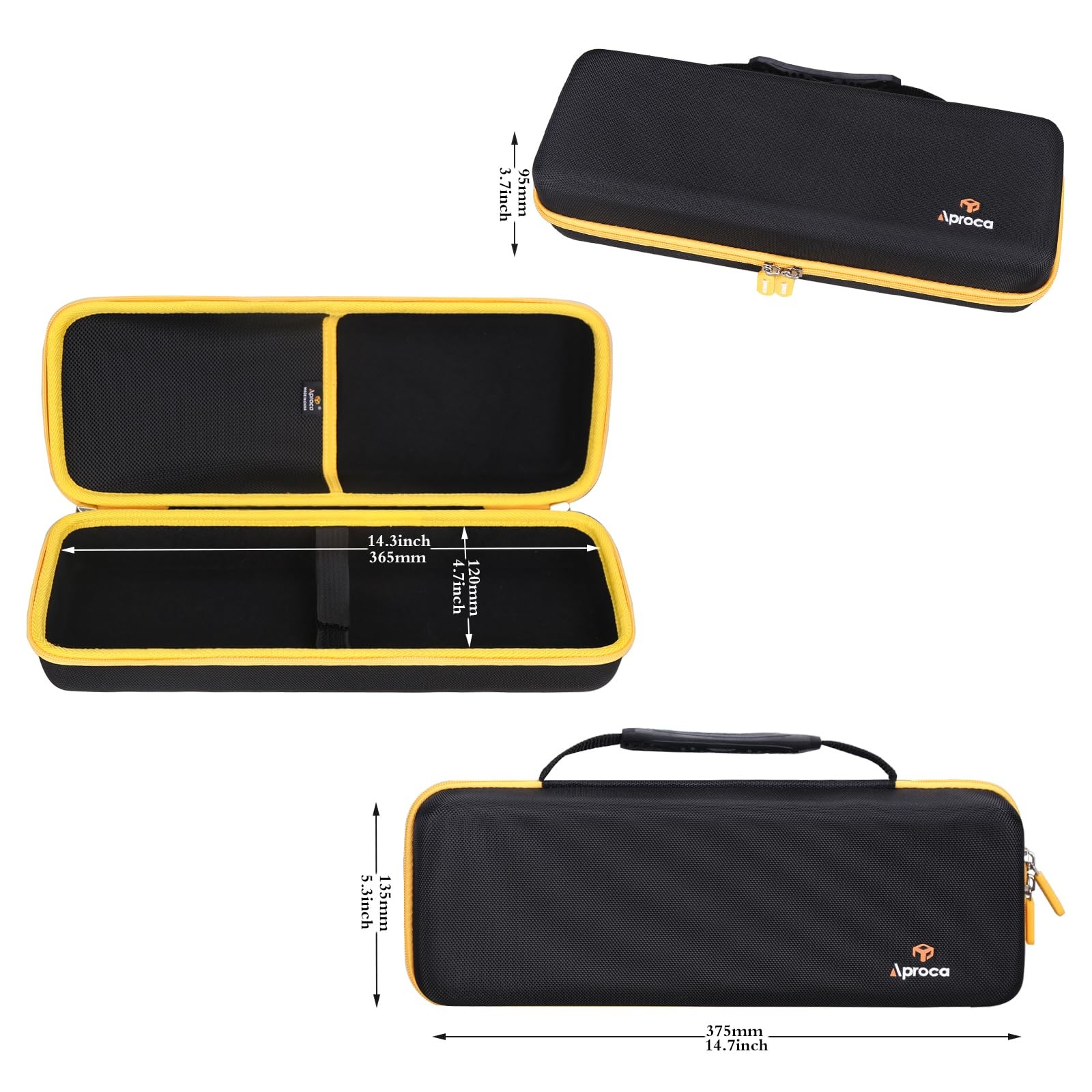 Aproca Case Compatible with DEWALT DCS356B DCS354B 20V MAX XR Yellow