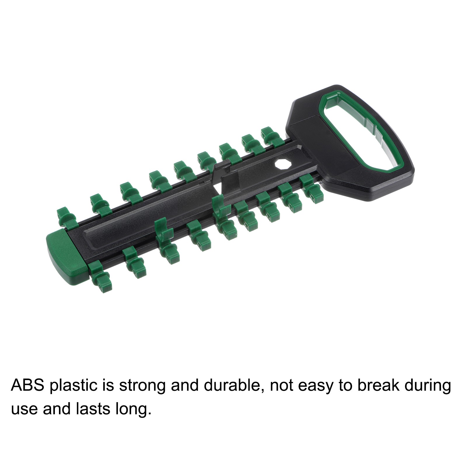 Socket Organizer 3/8″ Drive x 20 Clips Portable Socket Clip Rail Holder, Green