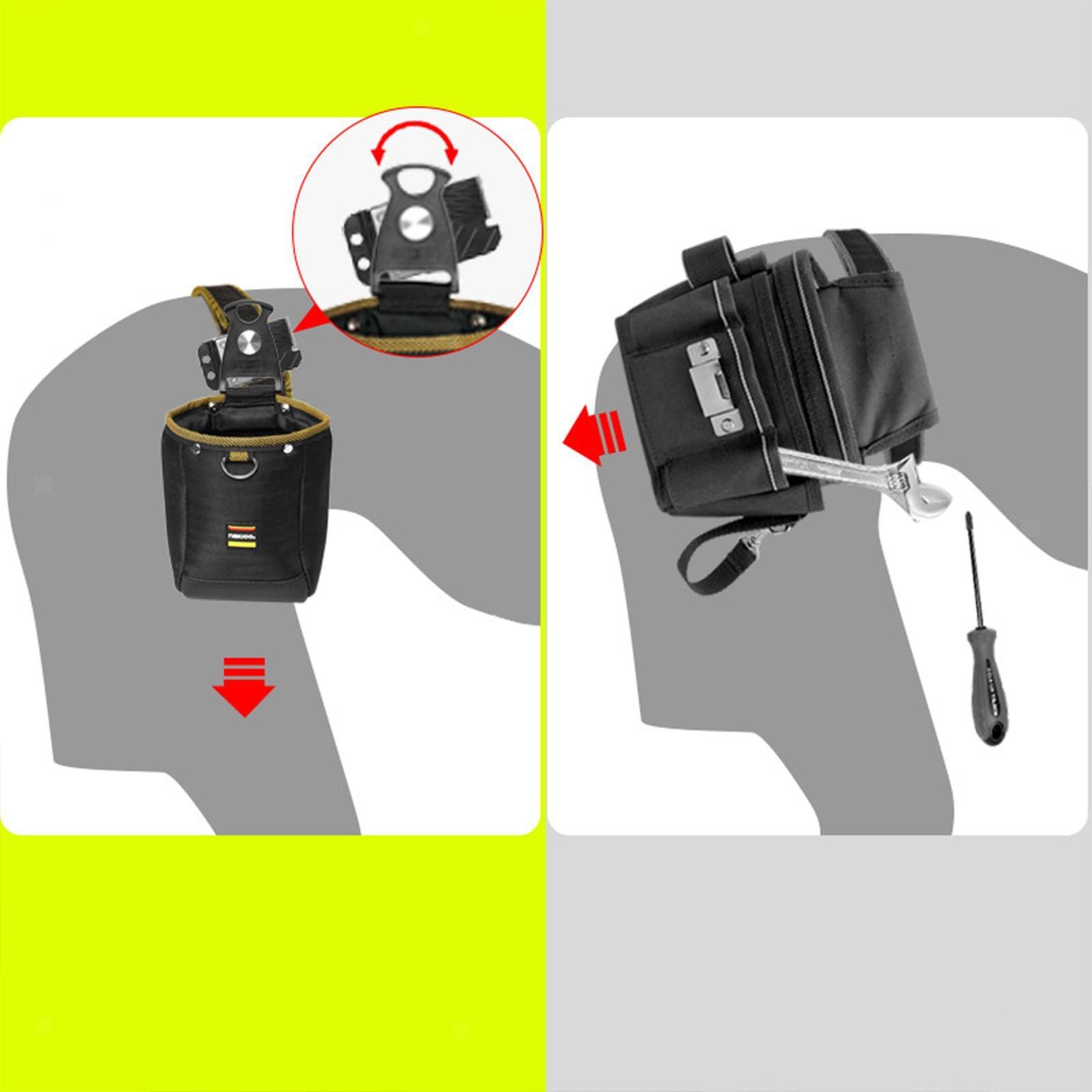 Tool Pouch with Belt Clip Quickly Attach and Release Oxford Scratch Resistant