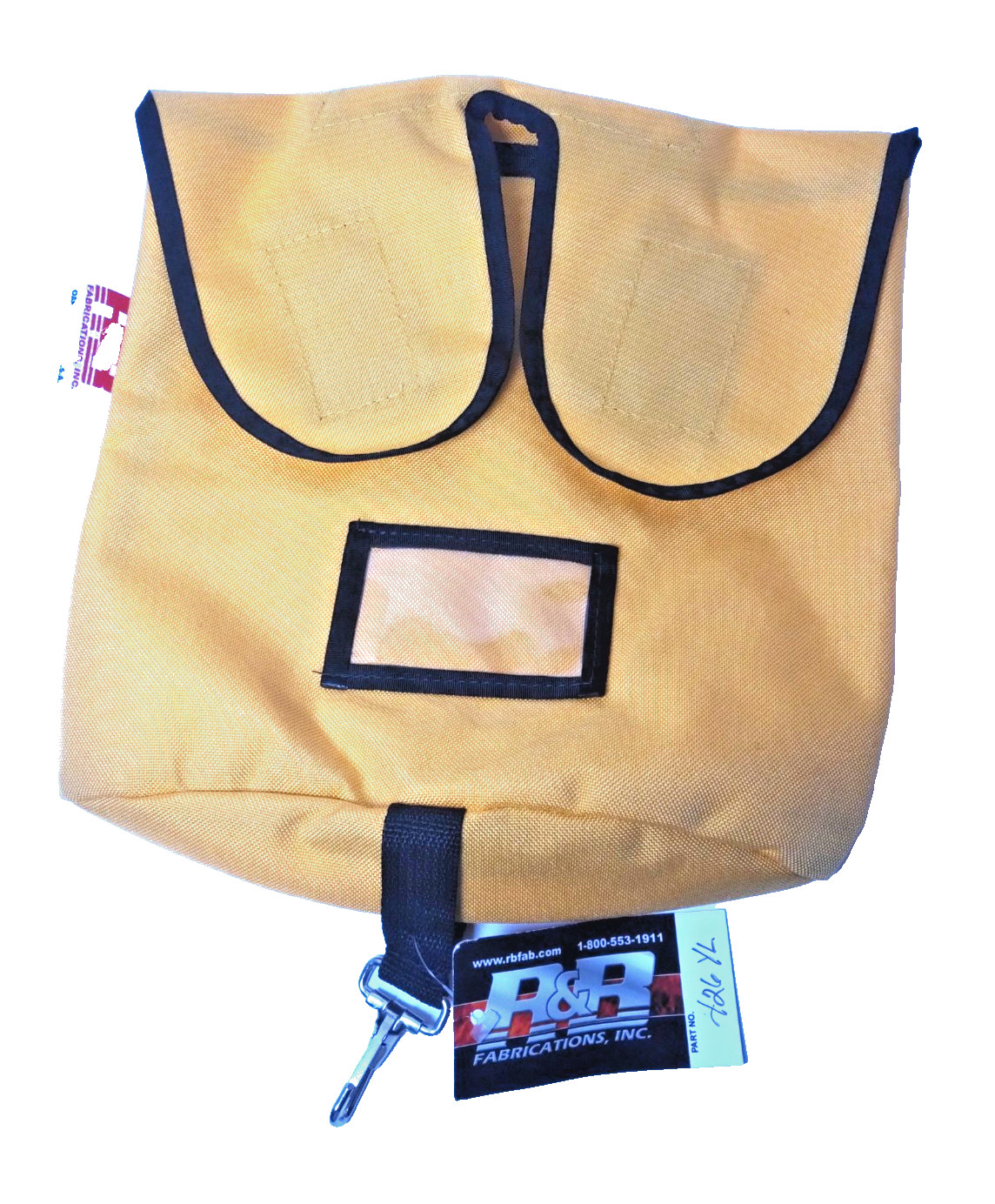 R&B Fabrications Air Mask Bag, Cordura Nylon, 4 in L, 10″ Yellow 426-YL