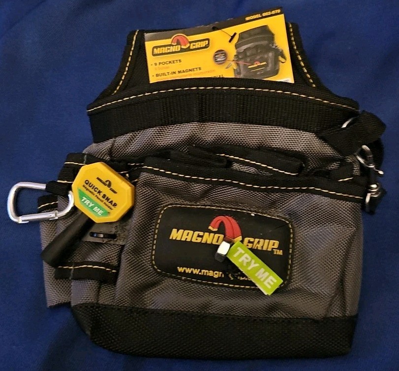 MagnoGrip 002-870 Magnetic Tool Pouch 9 Pocket Organizer, 1680D Ballistic Nylon
