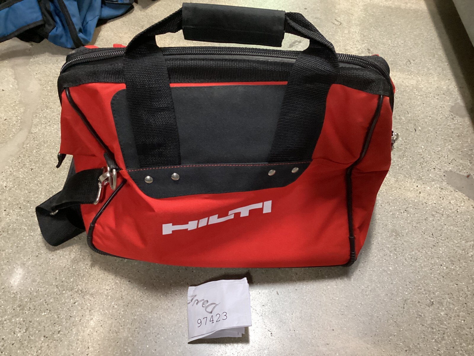 Hilti Large Heavy Duty Red Medium Nylon Zip Around Duffel Contractor Tool Bag