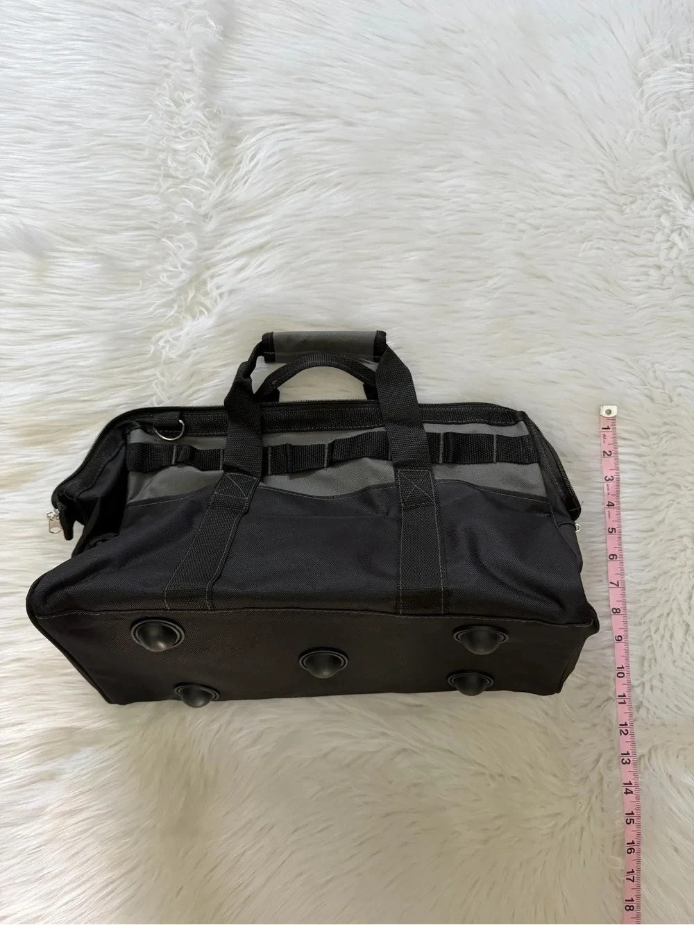 NEW wTag-Swiss Military 16” Black & Gray Multi-Pocket Tool Satchel Bag