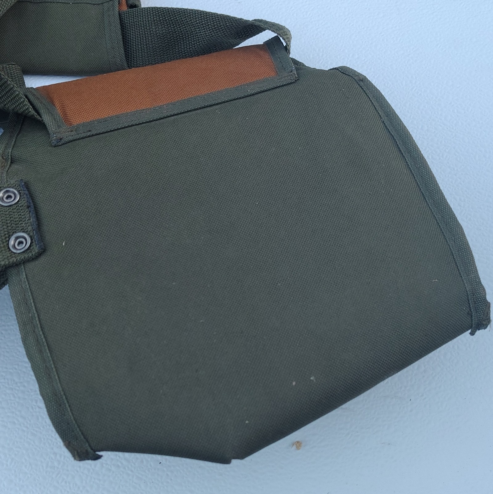 Bucket Boss Original Adjustable Fabric Tool Pouch Set Hammer Loop Brown/Green 2