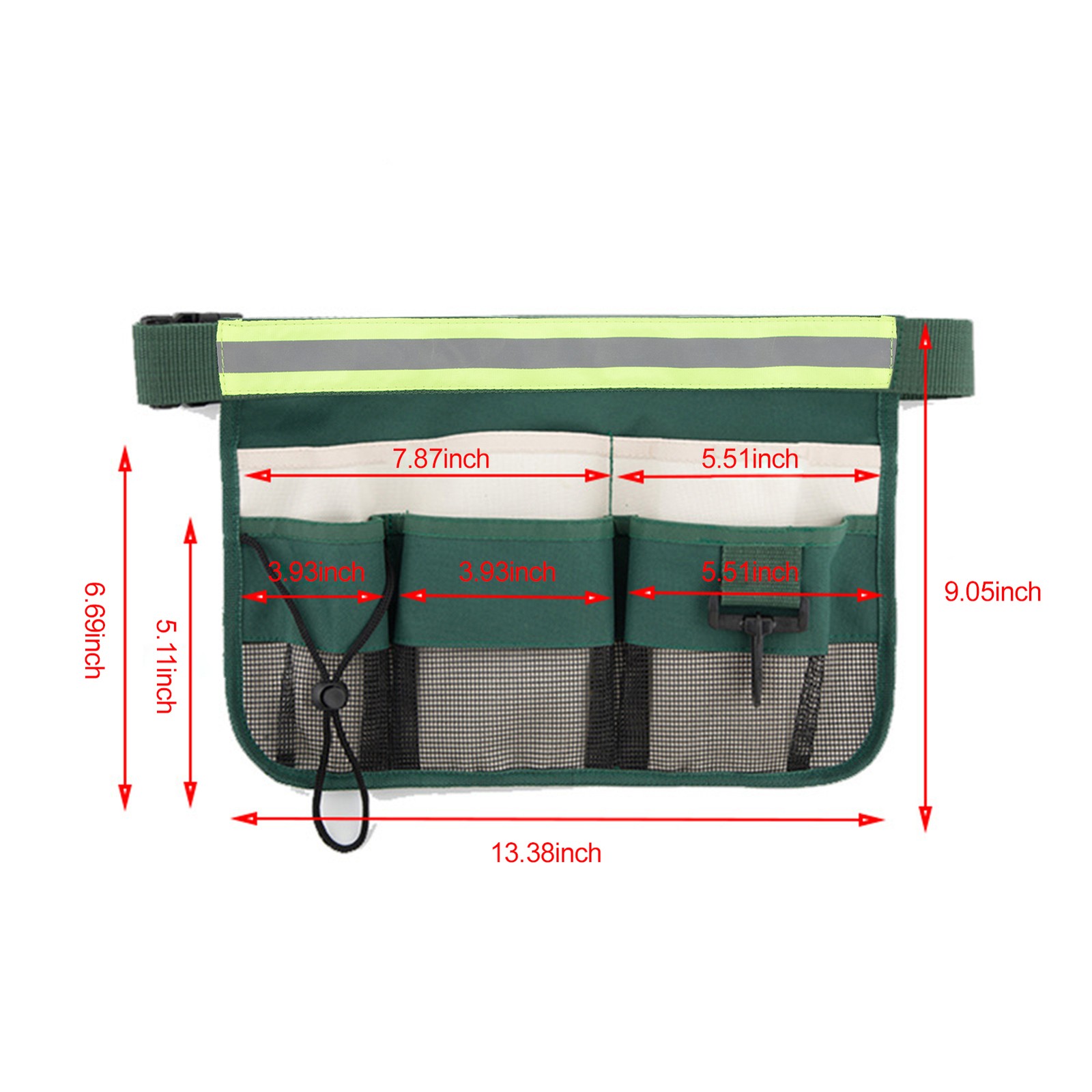 1-Garden Tool Belt Bags Waist Tool Apron With Pockets 600D Oxford Cloth EUHA