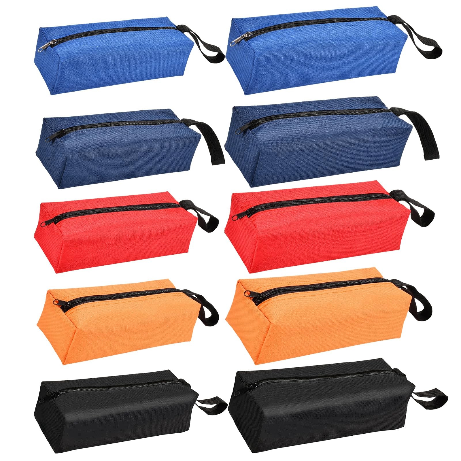 10 Pack Canvas Tool Pouch of 2 Sizes, Versatile Zippered Tool Bags Waterproof…