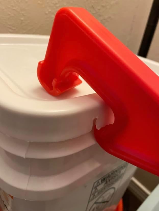 Edward Tools 5 Gallon Bucket Opener Tool for Lids – Large Heavy Duty Plastic