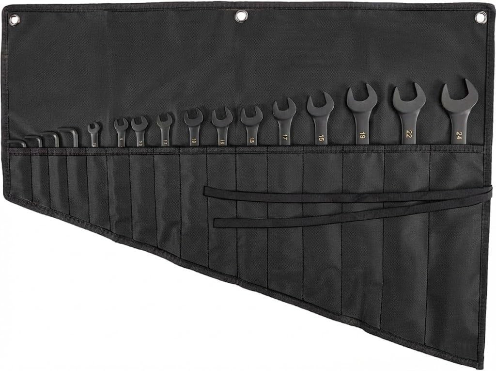 Wrench Roll Up Pouch – 16 Slot Heavy Duty Canvas Tool Organizer – Portable with