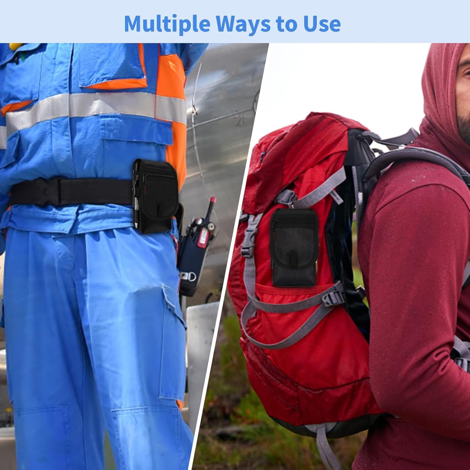 Belt Tool Pouch, Multitool Organizer Electrician Holster Nylon Tactical Pocket
