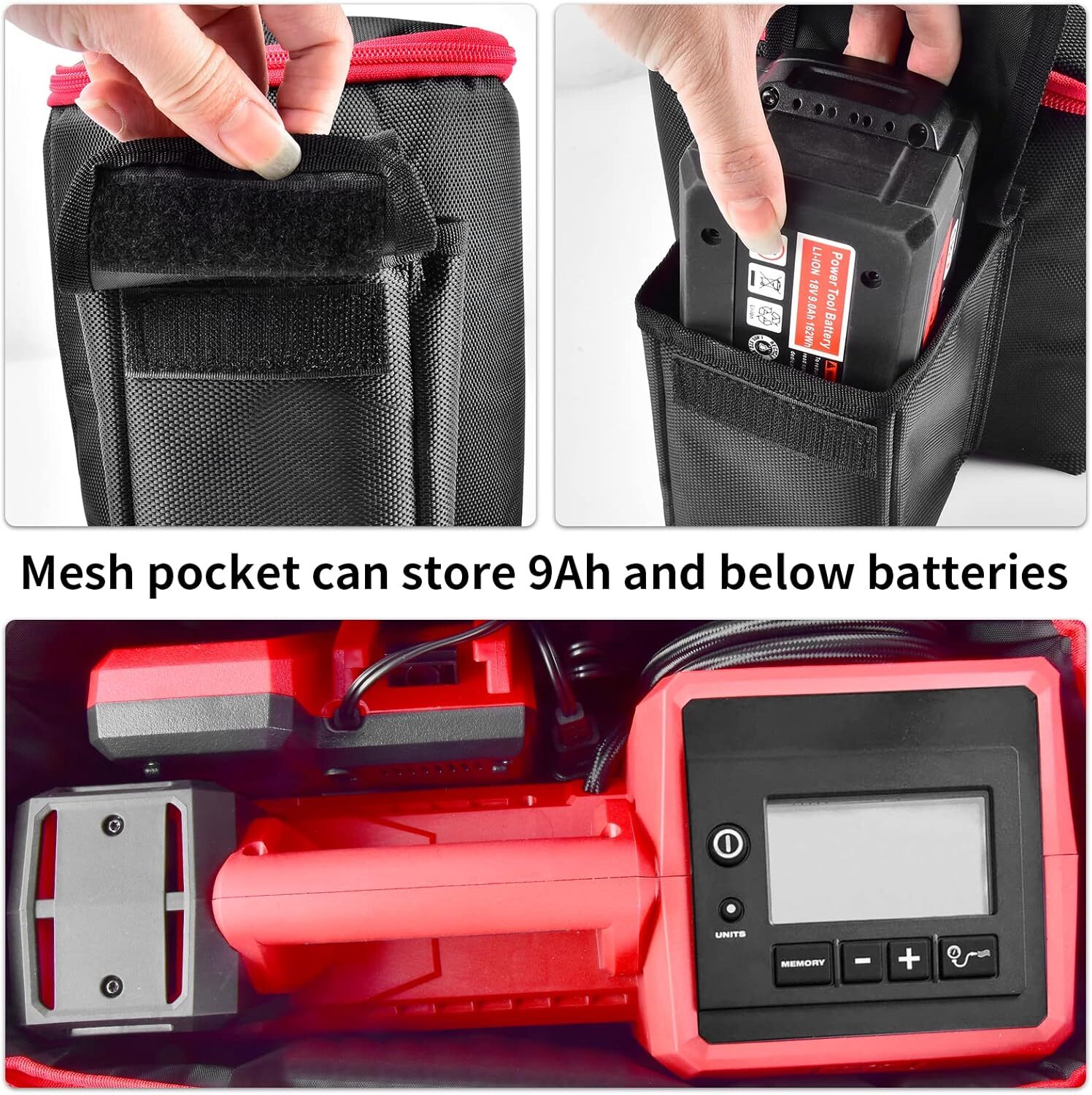 Milwaukee M18 Inflator Bag Storage Case Compact Tool Organizer For Accessories