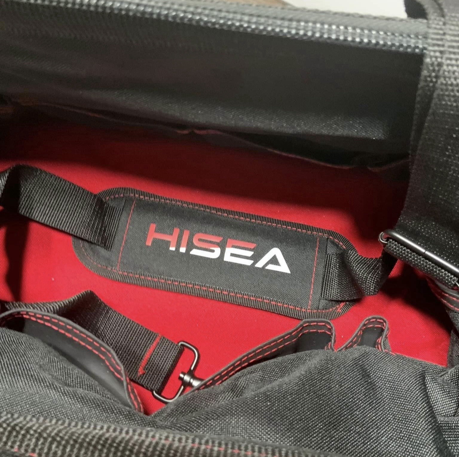 HISEA 18 Wide Mouth Tool Bag W/Waterproof Molded Base W/Shoulder Strap Handles