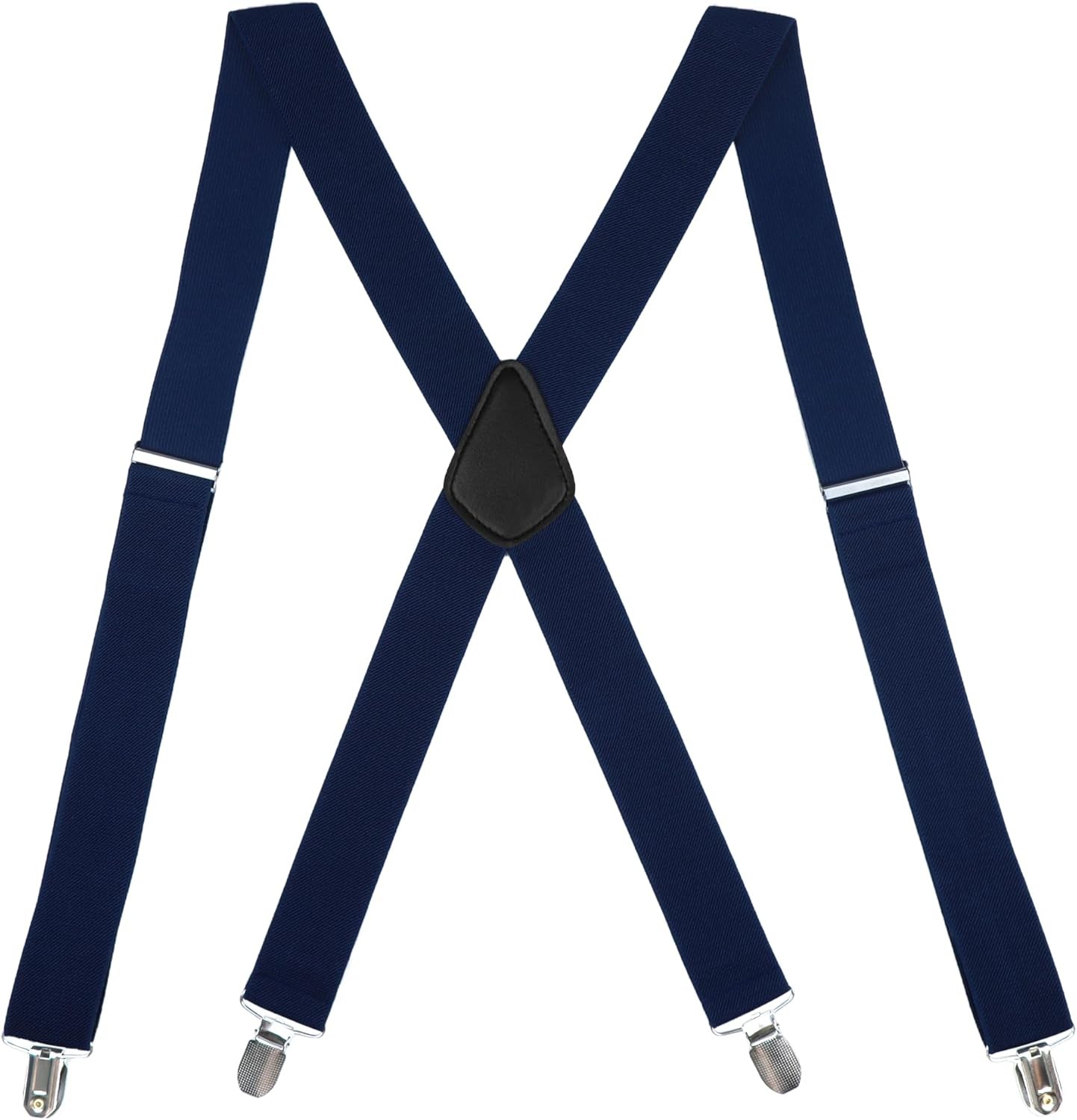 MIAOMIAO Suspenders for Men Heavy Duty Mens with 4 1-navy Blue