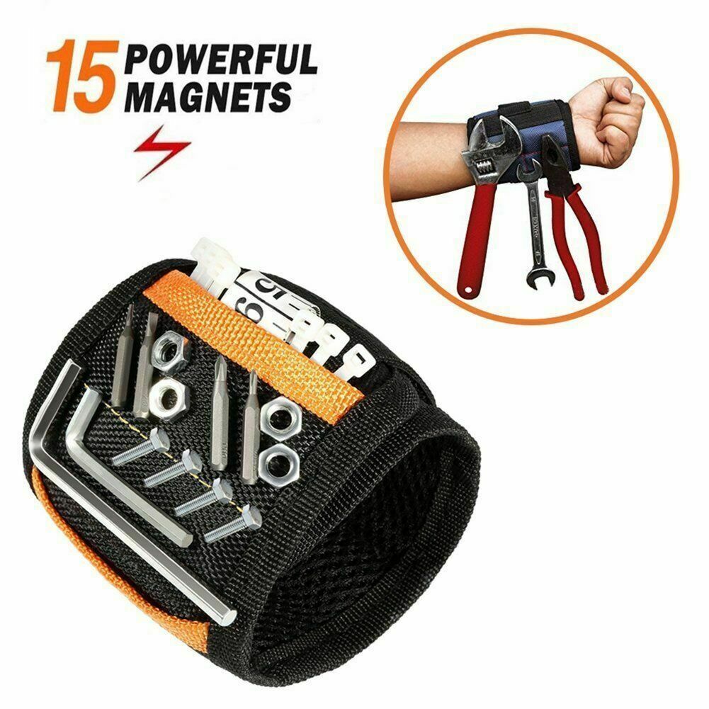 Magnetic Wristband Tool Belt with 15 Strong Magnets for Holder Holding Screws
