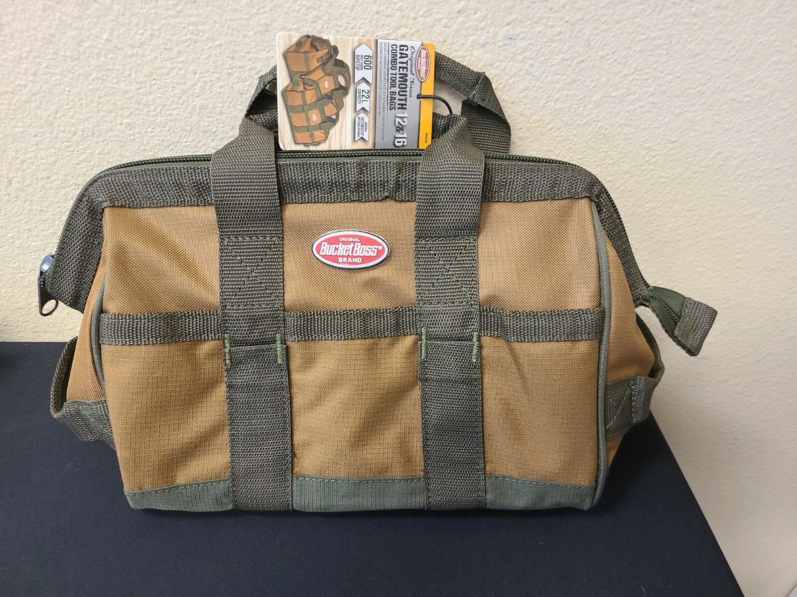 Pullr 60028 12″ Green & Brown Gatemout Tool Bag NWT