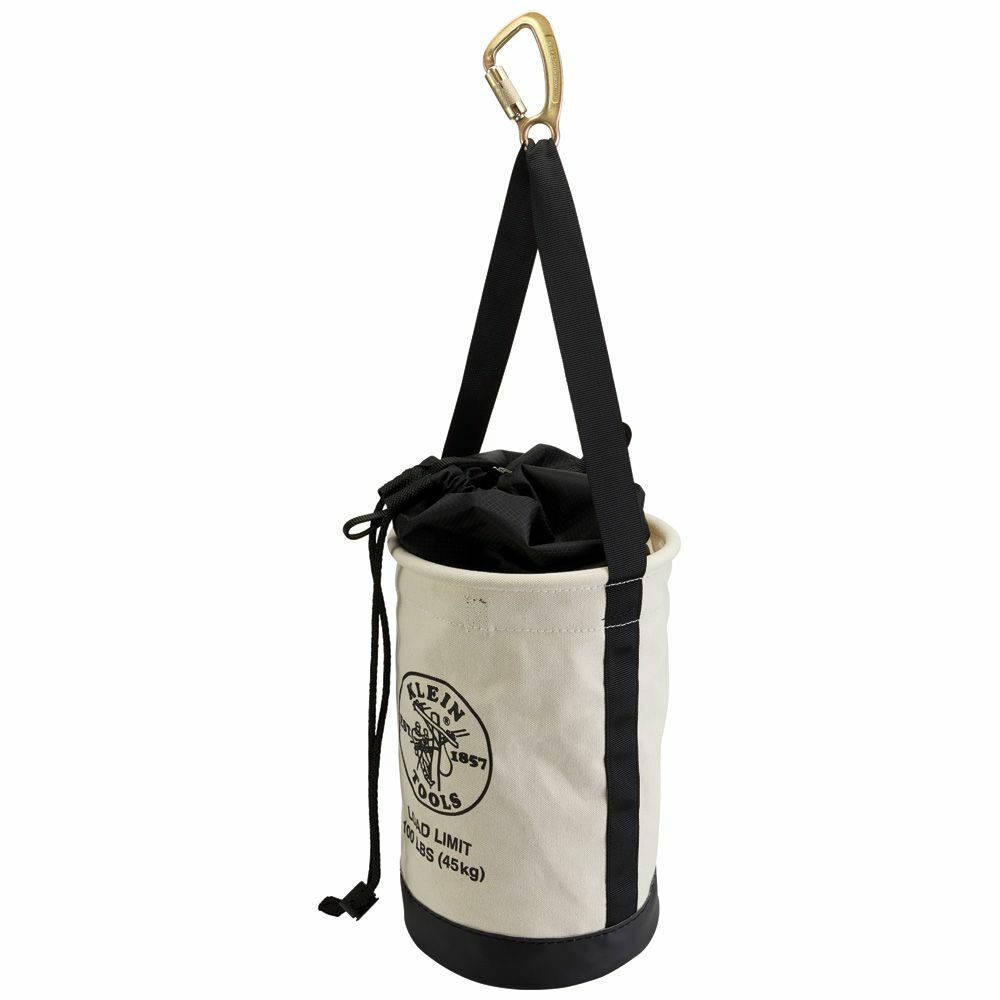 Klein Tools 5114DSC Canvas Bucket with Drawstring Close, 17-Inch