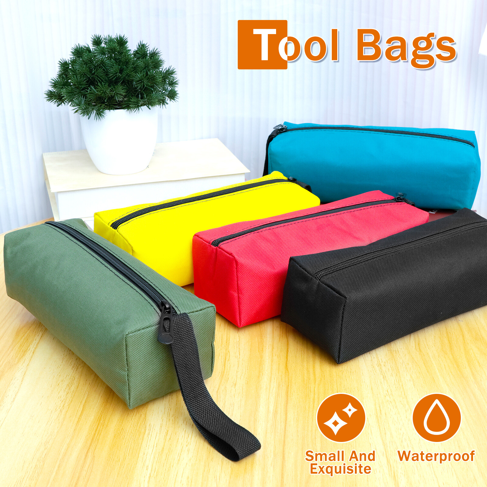 5/10pcs Lot Tool Pouch Canvas Tool Bag Zipper Small Multipurpose Organizer Pouch