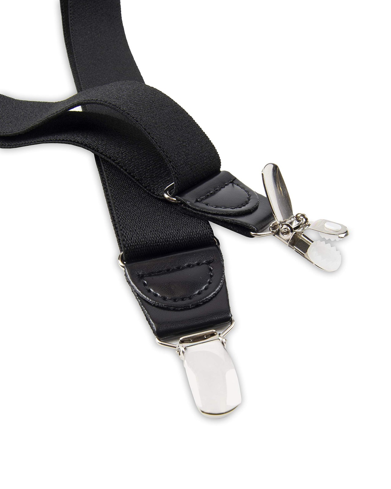 Dockers Men’s Solid Suspender ,Black, One Size, Black