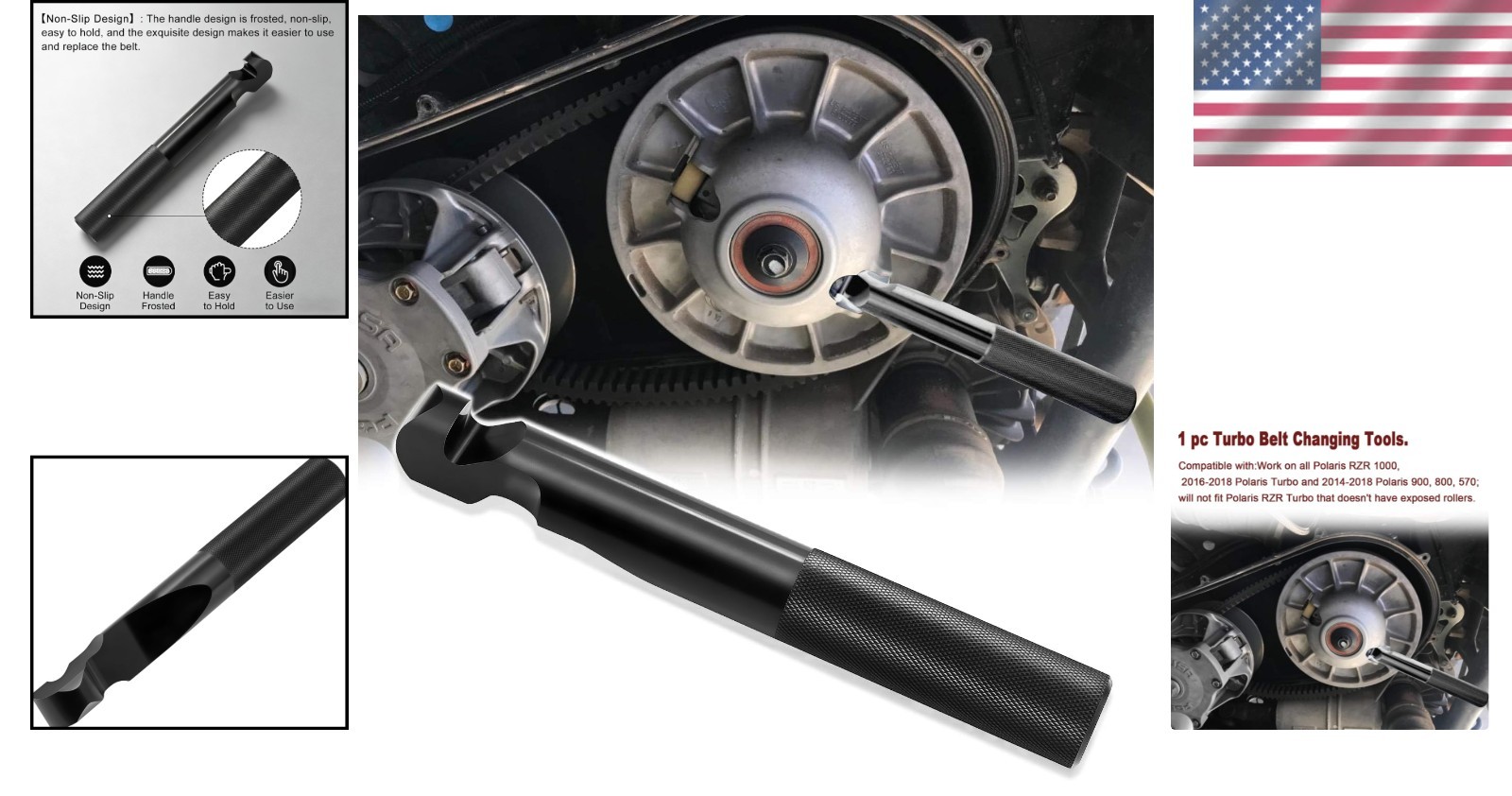 Versatile Belt Replacement Tool for All Polaris RZR Models – 1PC Aluminum Wrench