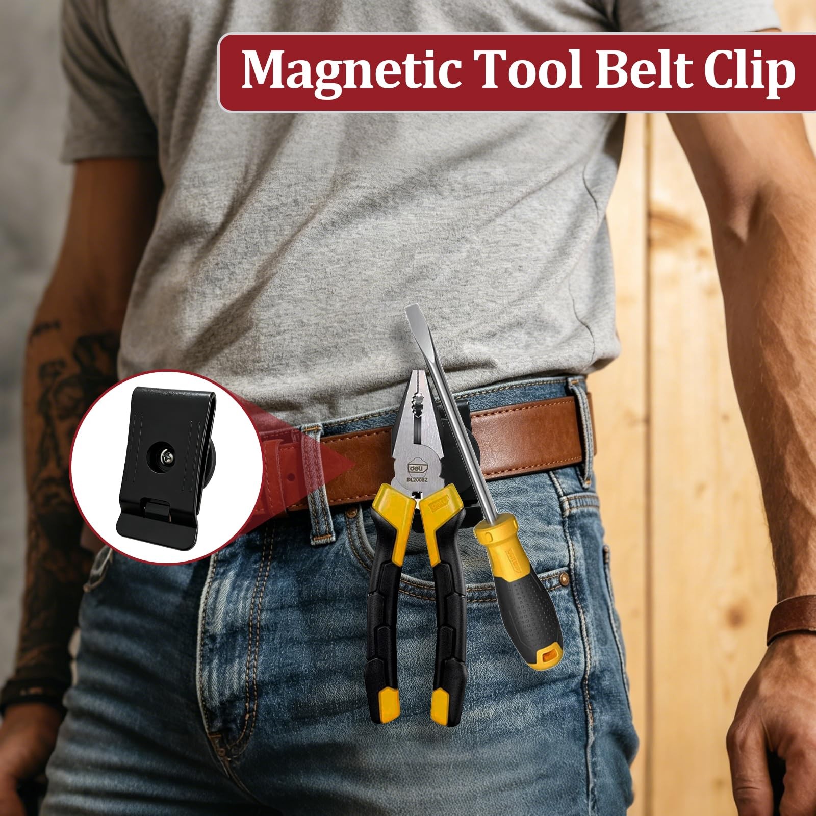 XXHong Belt Magnetic Clips Heavy Duty Magnetic Tool Holder Black Magnet Belt …