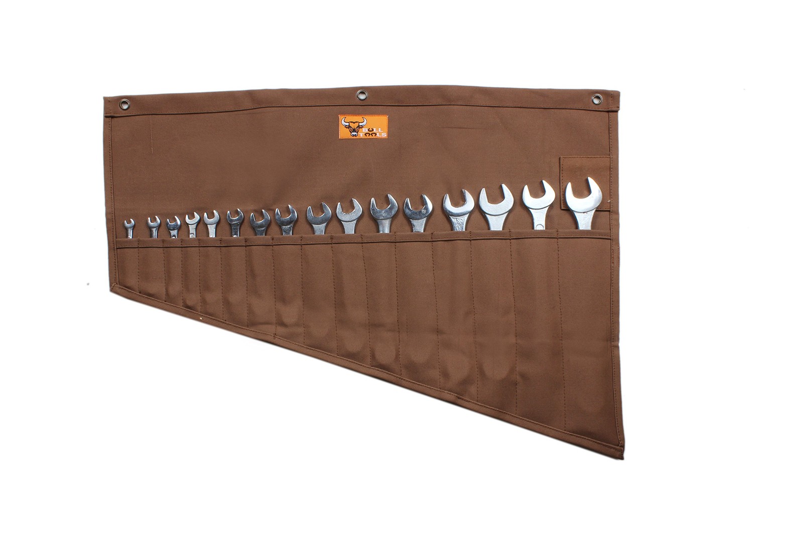 Roll Up Tool Bag Wrench Organizer 16 Pockets Heavy Duty Canvas Compact Pouch
