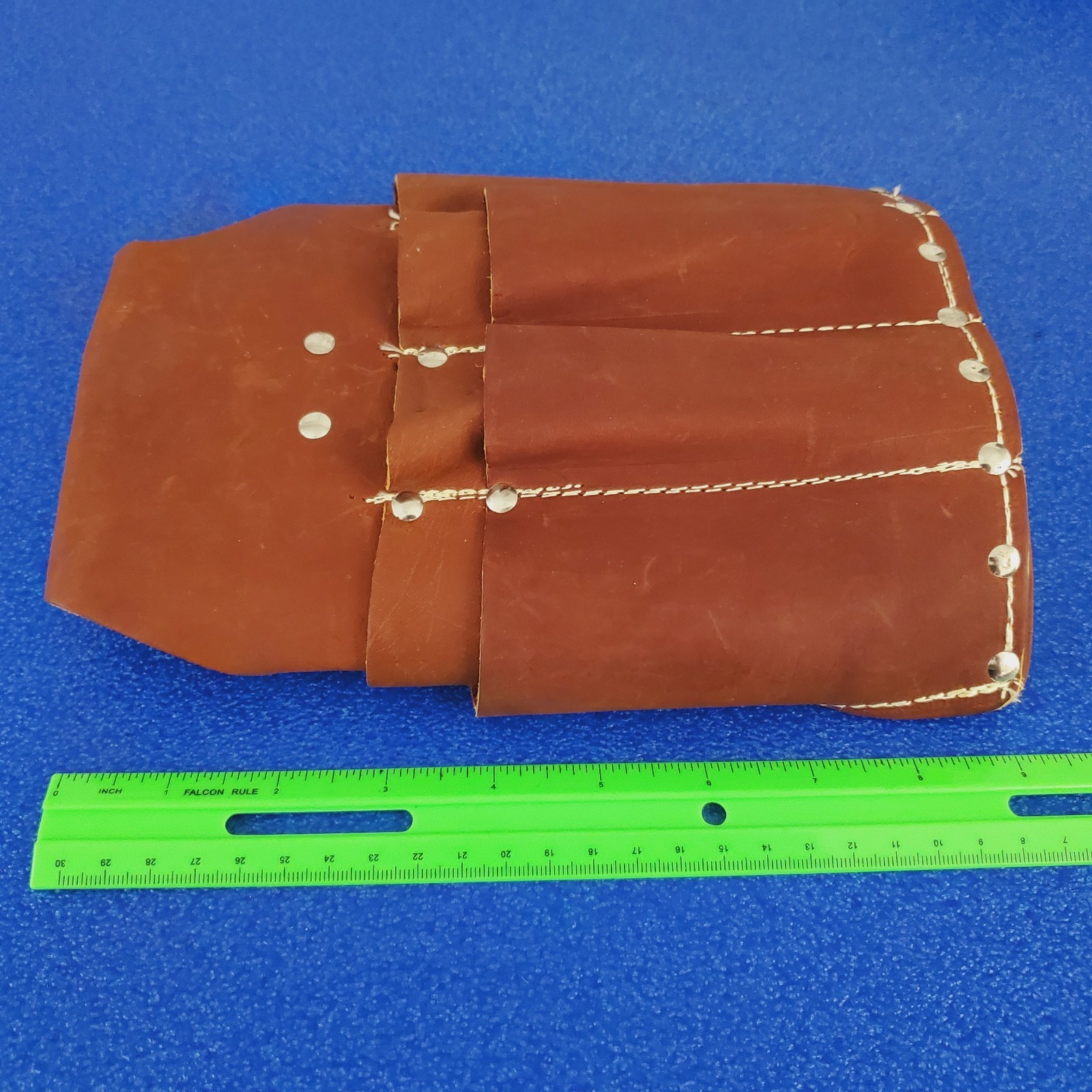 NOS Estex 1148 Leather Tool Pouch 7 Pckt Military Linesman 5140-00-408-1456 USA