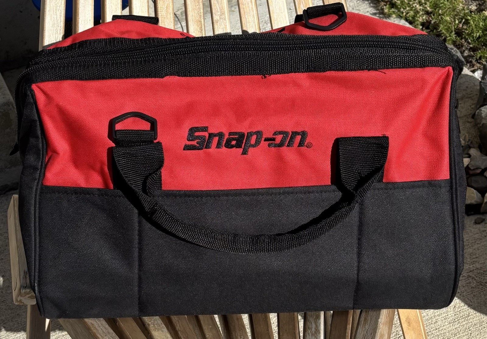 Snap-on Tools Power Tool Tote Bag Black and Red w/ Shoulder Strap