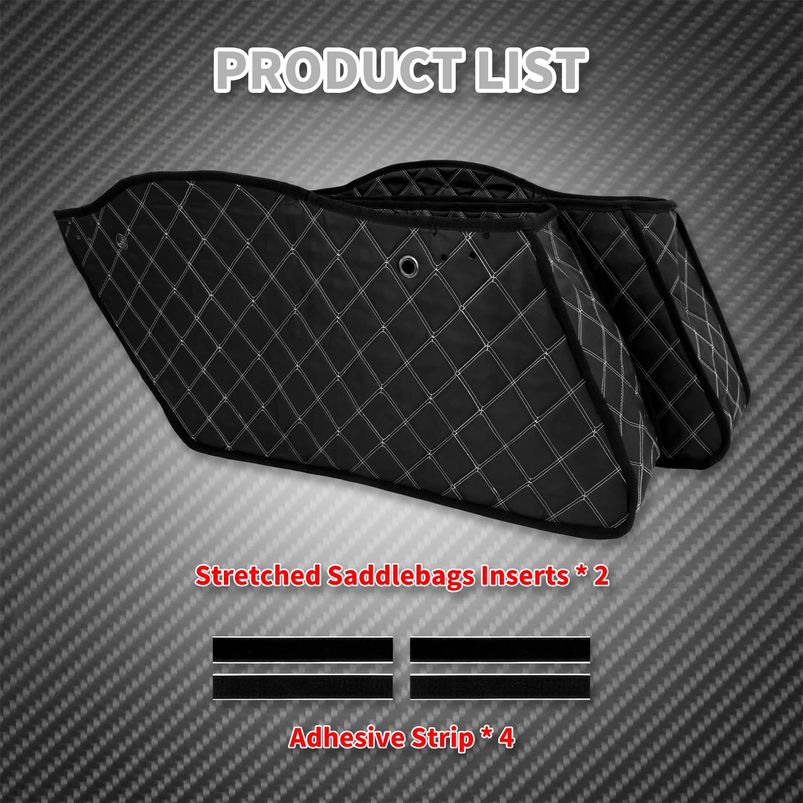 Motorcycle Drop-in Saddlebag Carpet Liners Fits for Harley Touring Models Road K