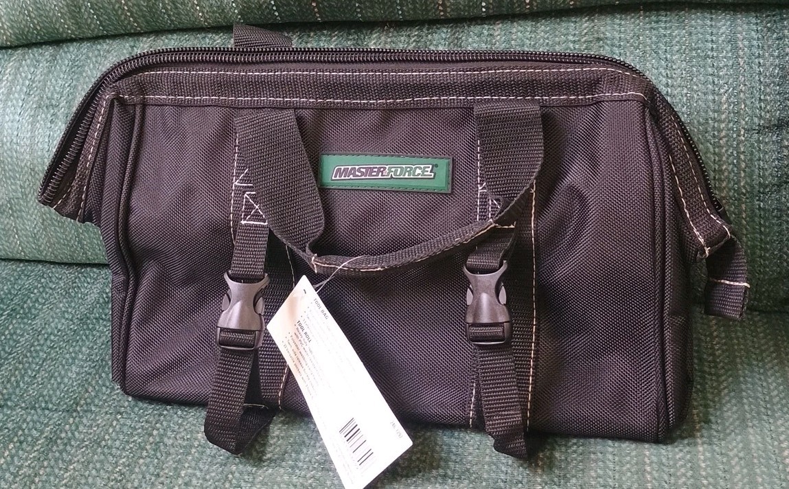 Master Force 13″ Project Bag Heavy Duty Tool Bag -Green/Black (NWT) *Read
