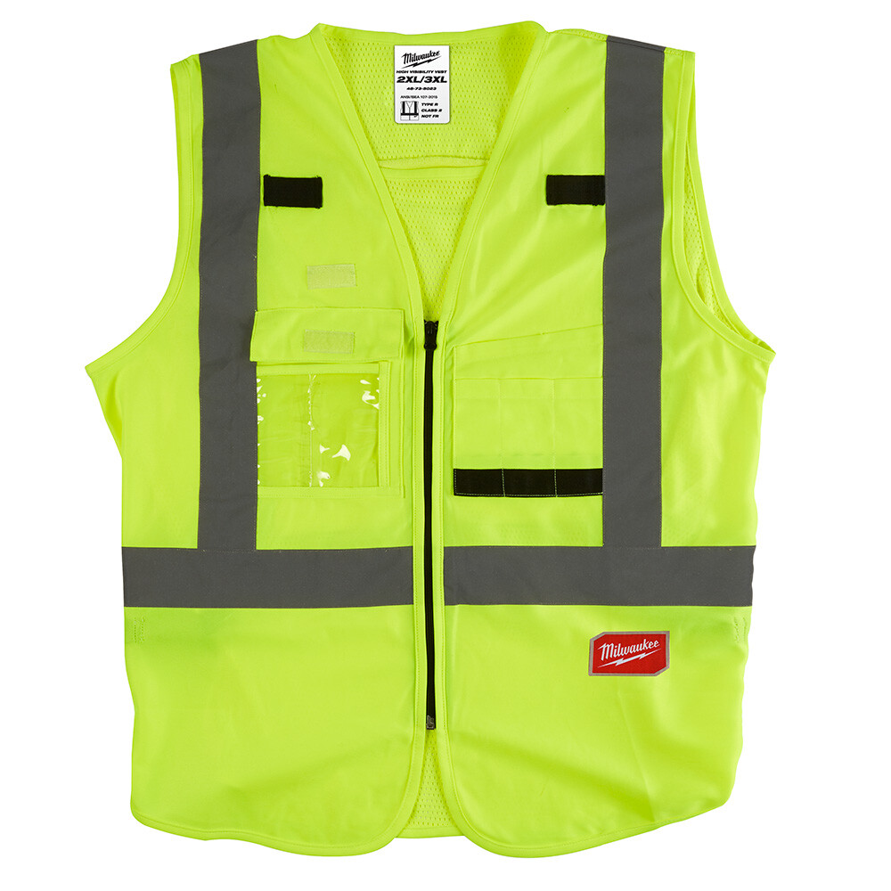 Milwaukee Tool 48-73-5023 Hi-Vis Yellow Class 2 Safety Vest 2XL/3XL