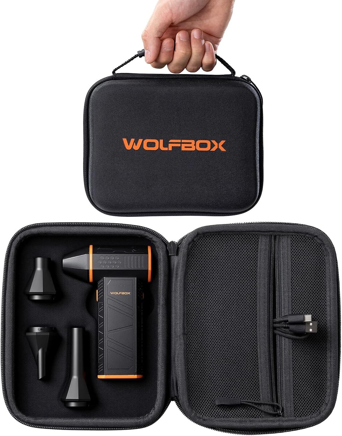 WOLFBOX Hard Carrying Case for MF50/MF60/MF70/MF100/MF200 Electric Air Duster