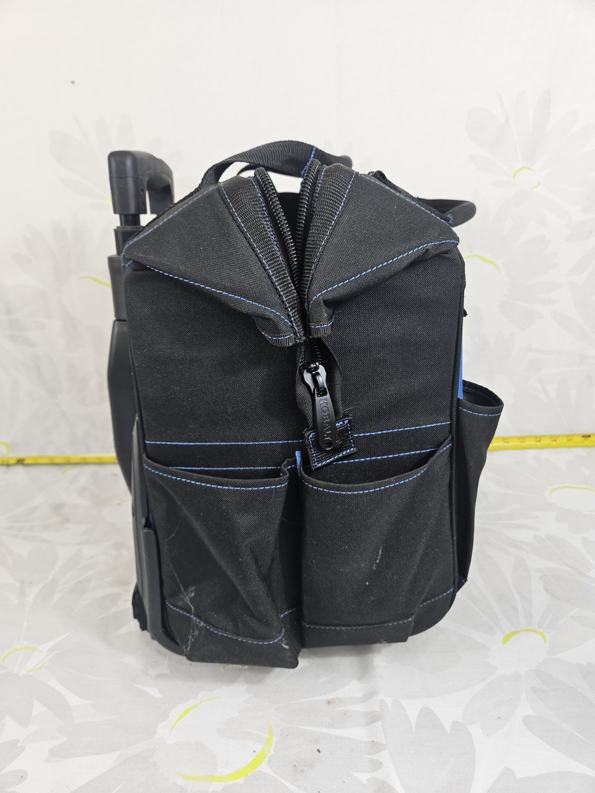 Kobalt Blue black Polyester 14-in W x 9.5-in D x 17.5-in L Rolling Tool bag