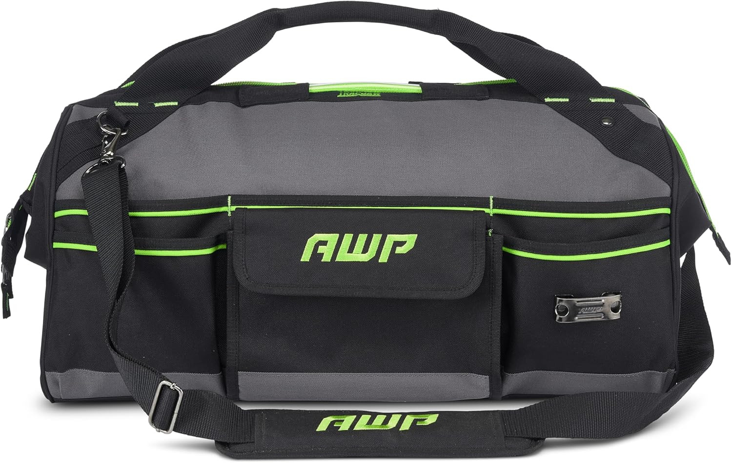 AWP Premium Durable Tool Bag Tote for Professionals and Contractors, Black