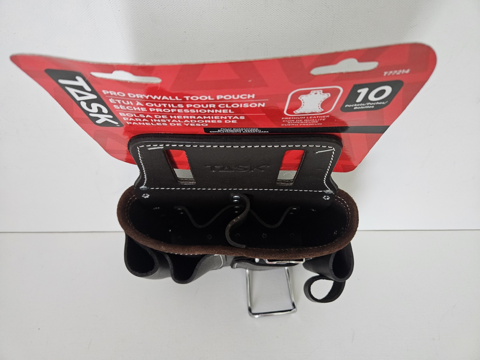 TASK Pro Drywall Leather Tool Pouch 10 Pocket Drywall Tool Holder Belt New