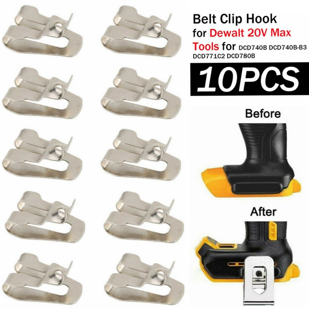 10X For Dewalt Belt Clip Hook & Screw for 12V/20V Drill Impact Driver Flashlight