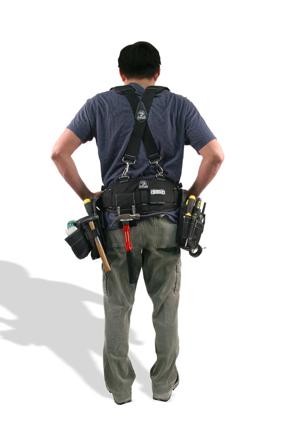 Gatorback Deluxe Electricians Package. Tool Belt+Suspenders+Gloves+Magnetic Clip